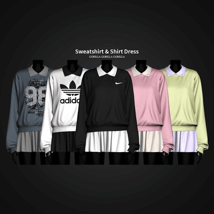 Комплект Sweatshirt & Shirt Dress